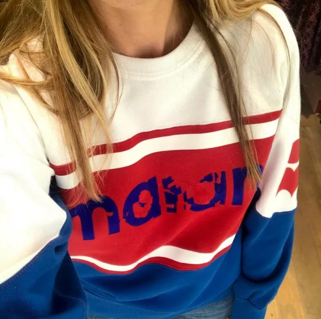 

Cotton Newest Women Letter Flocking SweaterShirt With Long Sleeves O Neck - Ladies/Female 2018 New Letter Pullovers Sweatshirts