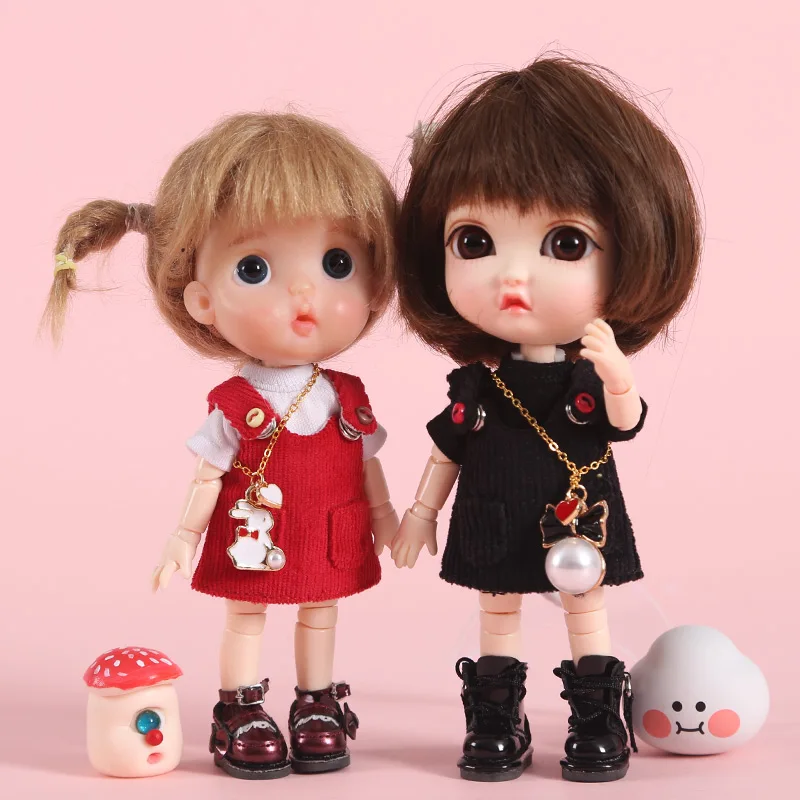Новая кукла одежда комбинезон с юбкой, детский короткий футболка худи для ob11, obitsu11, Молли, 1/12bjd кукольная одежда аксессуары для куклы