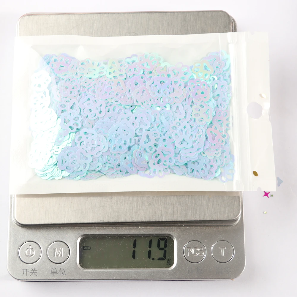 Sequins Eco-friendly PET Ultrathin Dog Footprints Nail Sequin Mixed Holographic Laser Silver Glitter for Craft Nail Art Decor sequins for crafts,nail art decor