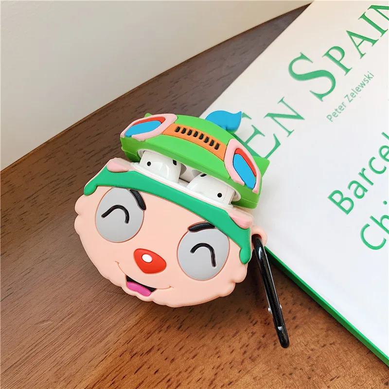 Милый чехол для AirPods Apple, 3D Мультяшные легенды, Лига Teemo, чехол для наушников s, для Airpods 1, 2, силиконовый чехол, защитный чехол