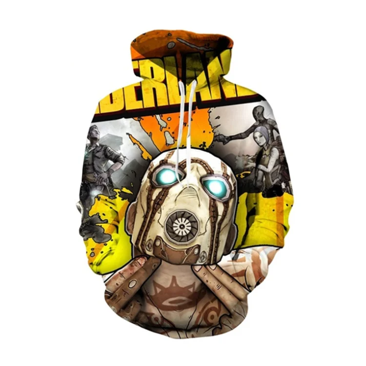 Коричневый PS4 borderland 3 Hyperion Psycho костюмы borderland толстовки для косплея с 3D принтом модная мужская и женская куртка с капюшоном - Цвет: Коричневый
