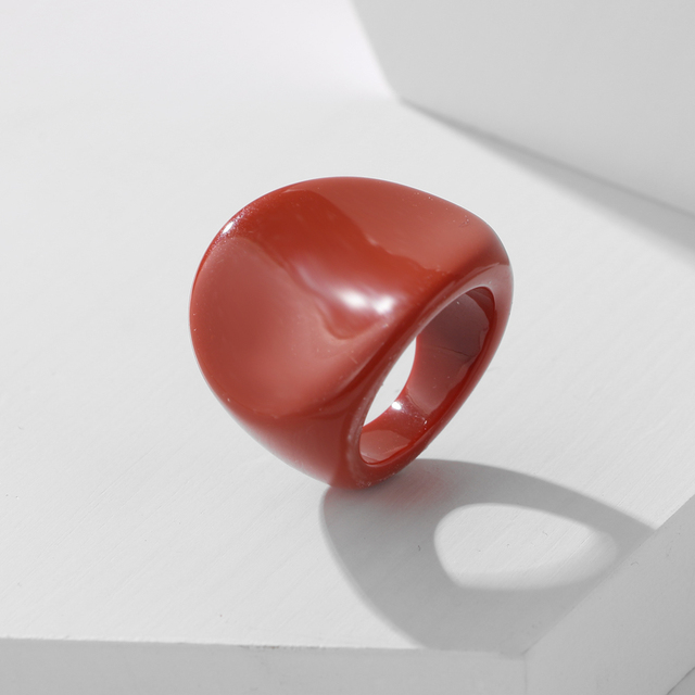 New Korea Resin Colorful Ring 2021 Fashion Geometric Acrylic Irregular Ring For Women Girls Friends Jewelry Gift