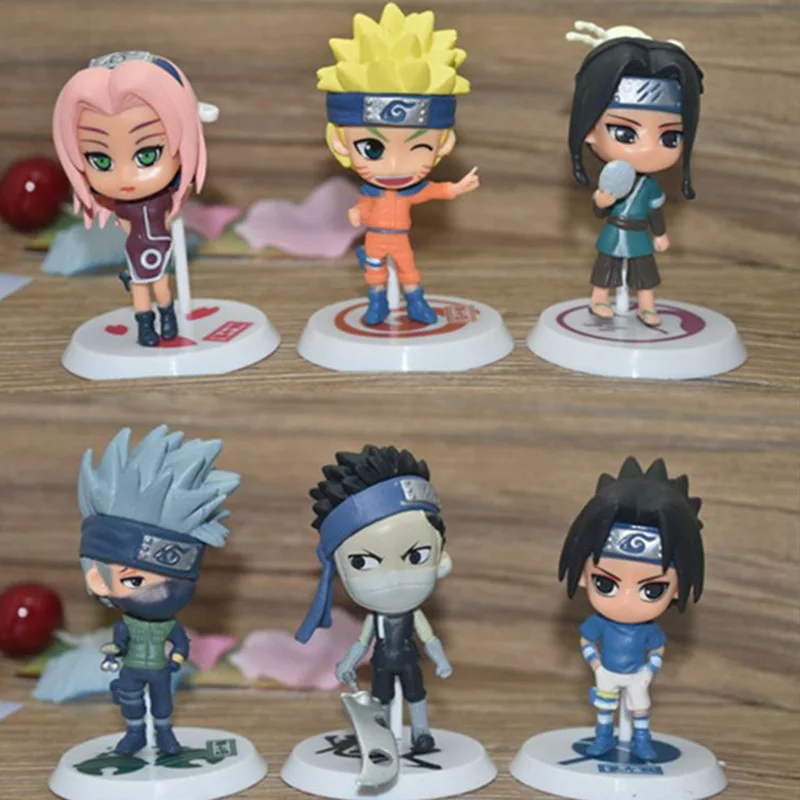 

Anime Naruto Figure Naruto Uchiha Sasuke Hatake Kakashi Haruno Sakura PVC Action Figure Collectible Model Toys Gift For Kids