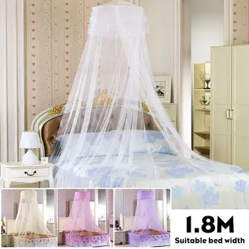 

1.8m Hung Dome Lace Mosquito Net Bed Cover Chiffon Bed Canopy Netting Double Bed Fly Insect Protection Mosquito Net