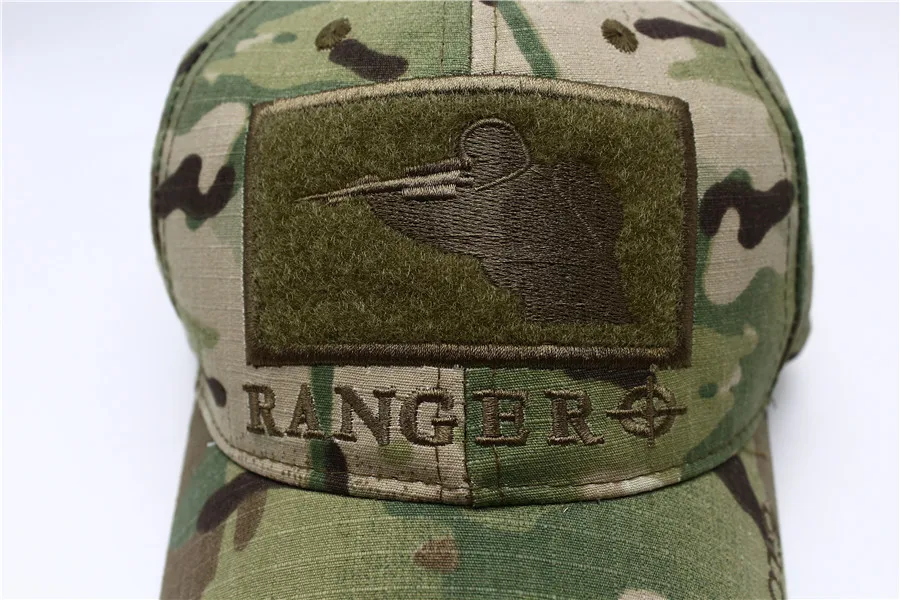 CAPSHOP MultiCam Sniper Ranger 2020 Embroidered Ball Cap Military Army Operator hat Tactical CP OD Cap with Loop for Patch 12