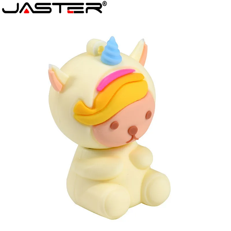 JASTER новая мультяшная плюшевая детская Флешка 4 ГБ 16 ГБ 32 ГБ 64 ГБ usb 2,0 usb флеш-накопитель карта памяти, Флеш накопитель модный подарок