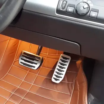 

304 Stainless Steel Brake Accelerator Pedal Pads Pedal Cover Parts Car Accessories For Land Rover Freelander 2 2007-2015
