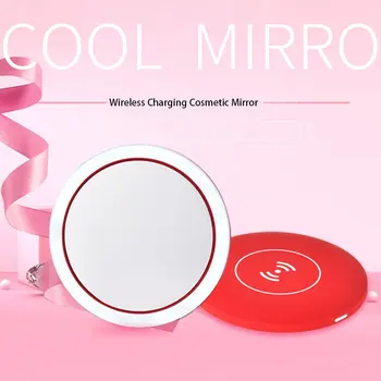 

Wireless Charging Makeup Mirror Led Smart Makeup Mirror Portable Makeup Mirror Custom Gift Logo Elegant