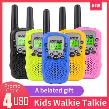 

2Pcs Walkie Talkie Kids Radio Handheld mini Walkie-talkie for Children Communicator Flashlight Safety Power Two Way Intercom