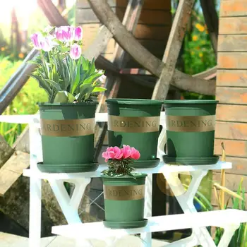 

1pc Flower Pot Garden Supplies Green Flower Pot Rose Garden Planting Pot Gallon Lotus Decoration Nursery Potted I4O8