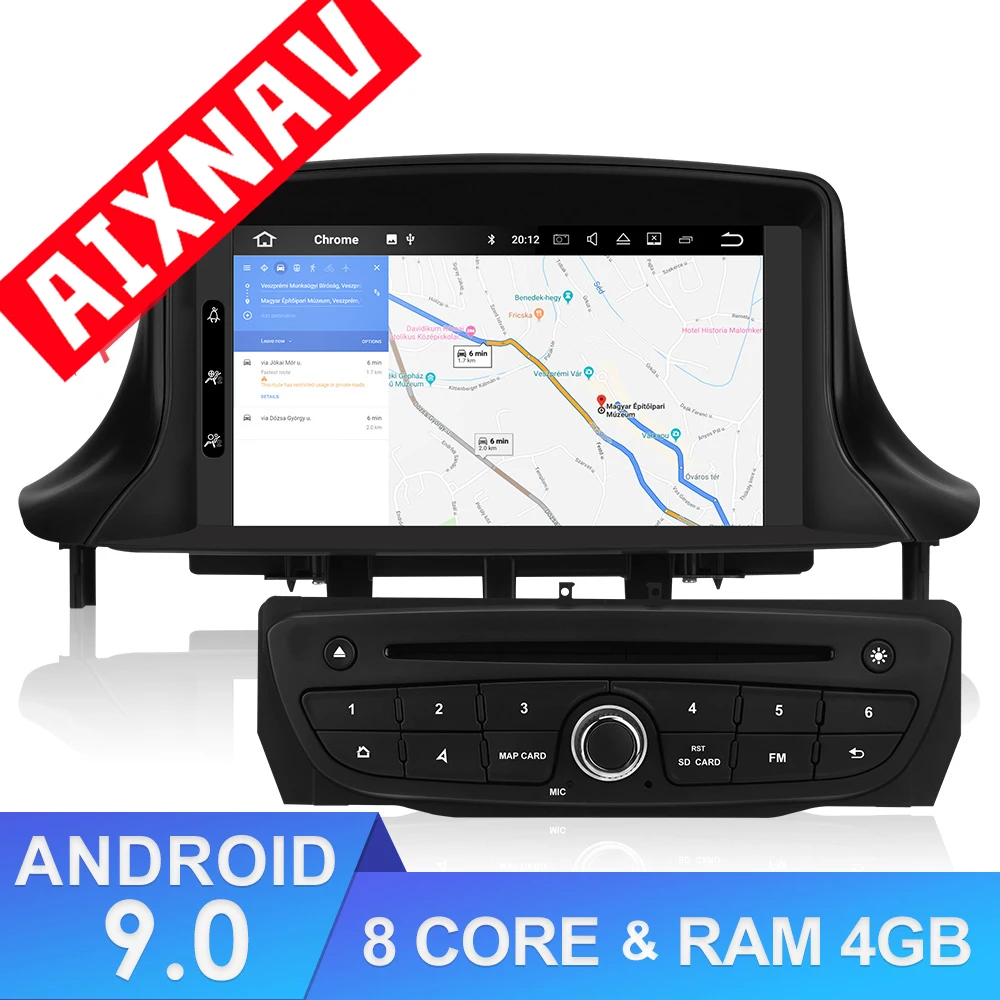 Автомобильный мультимедийный плеер Android 9 0 GPS для Renault Megane 8 ядер ОЗУ 4 Гб DSP