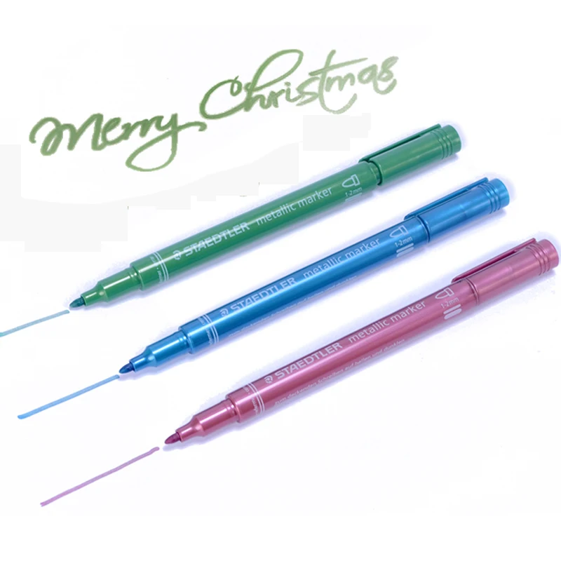 1pcs STAEDTLER 편지지 금속 마커 8323 핸드북 인사말 카드 초대장 로그인 마크 노트 펜