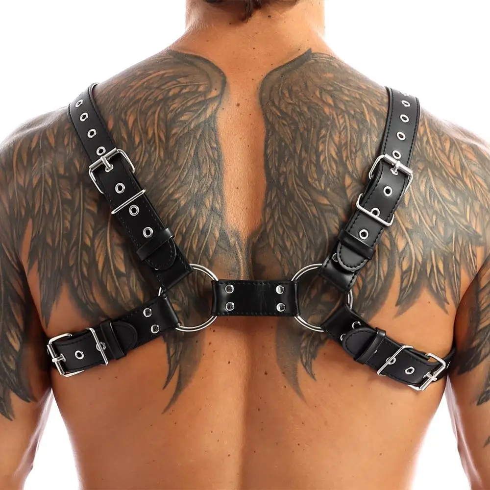 Мужское бондажное белье MSemis из искусственной кожи регулируемый связывающий Пояс