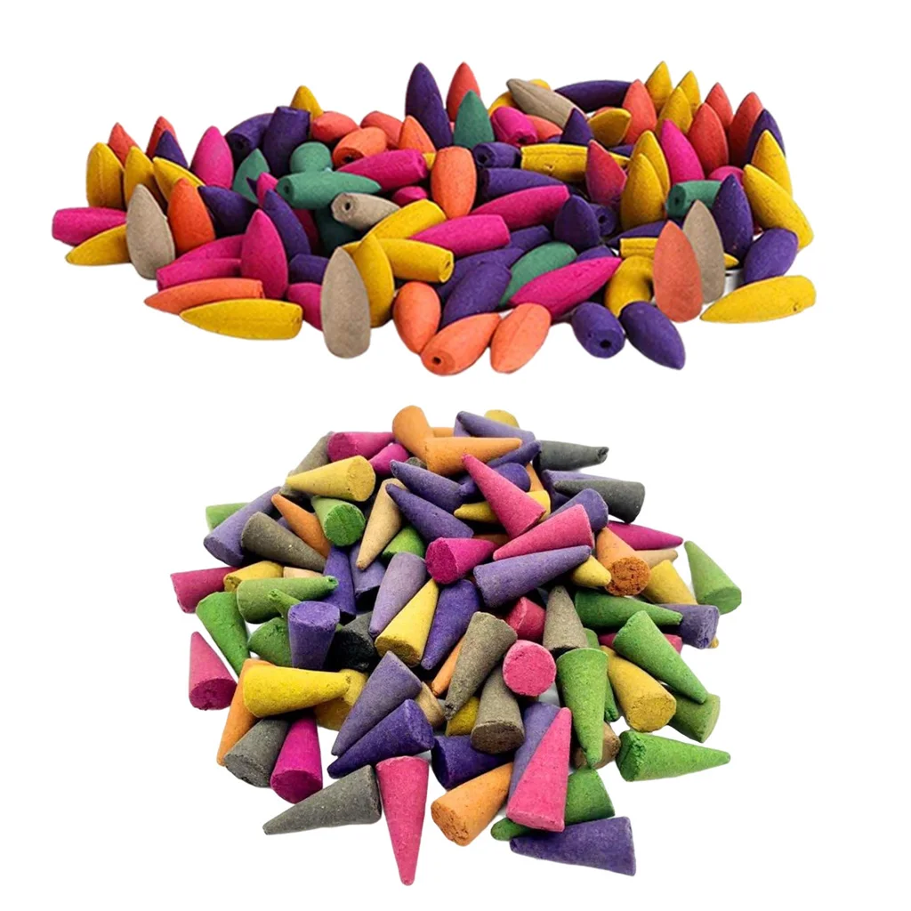 Multi-color Backflow Incense Cones Natural Scents for Home Bedroom Yoga Room Relaxation | Дом и сад