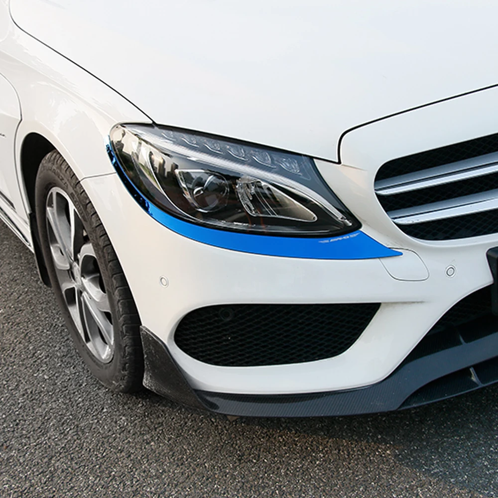 Carманго для Mercedes Benz C Class W205- Автомобильная фара хромированная крышка защитная накладка рамка наклейка внешние аксессуары