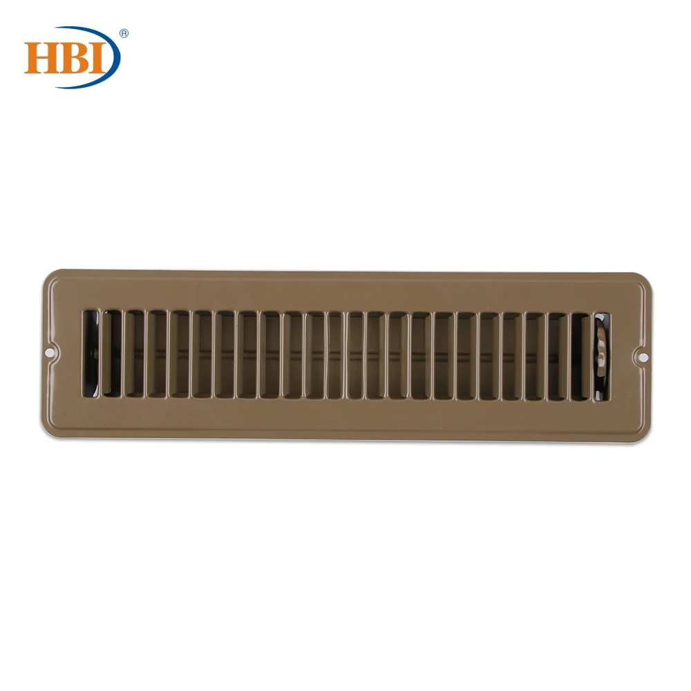 

HBI 2" X 12" Brown Floor Air Register Floor Diffuser with Holes for RV and Home Air Vent Grill Alloy Steel Home