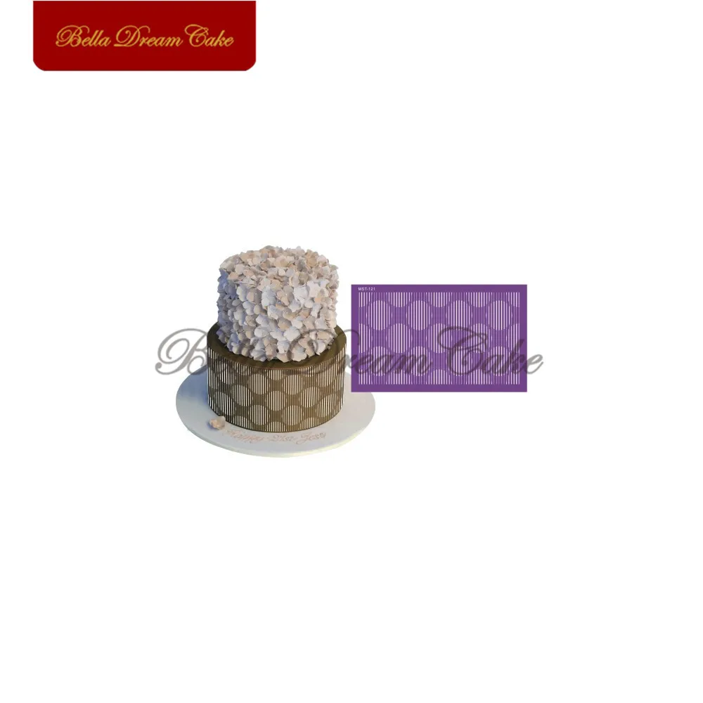 

Stripe Wave Point Design Cake Stencil Fondant Wedding Cake Mold Fabric Mesh Stencils Cake Mould Cake Decorating Tool Bakeware