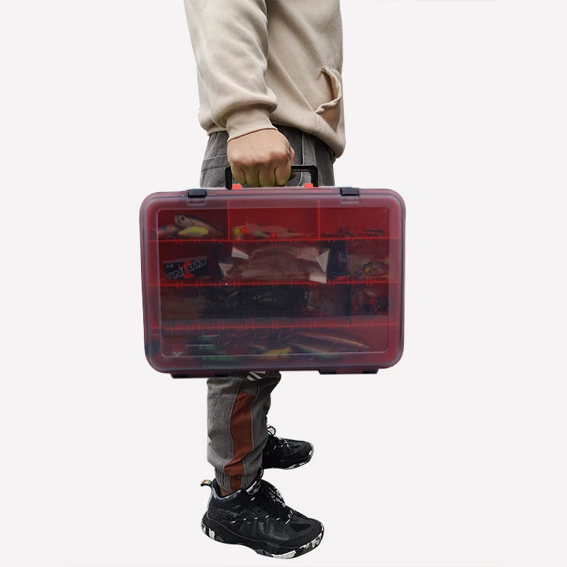 

Fishing Lure Box Multifunctional large-capacity fishing tackle box double-layer fishing lure box portable fishing tackle storage