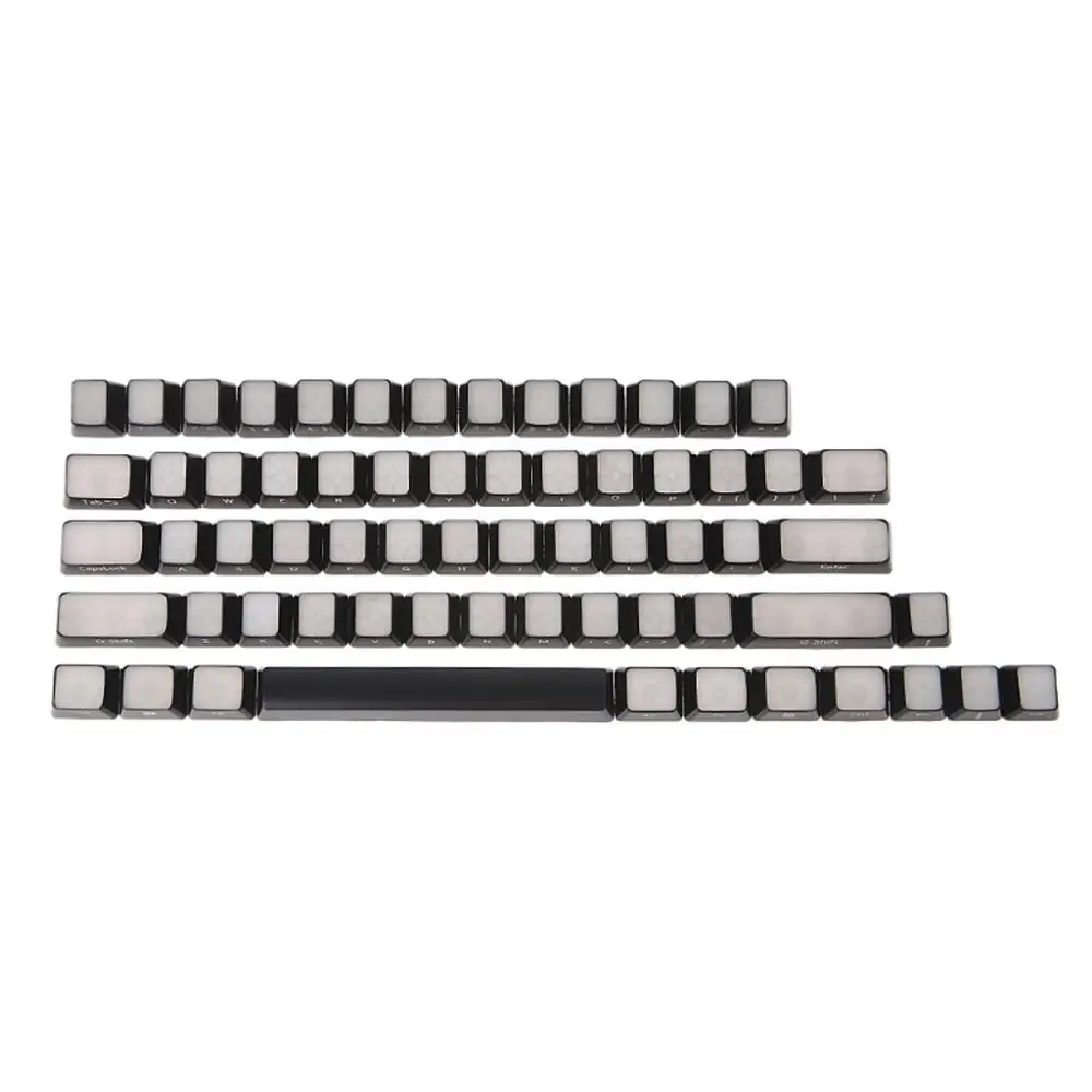 61 Keys RGB передние/боковые напечатанные брелки с подсветкой ISO ANSI раскладка просвечивающие брелки с подсветкой для Corsair K65 K70 logitech G710 Cherry - Цвет: 61 Keys
