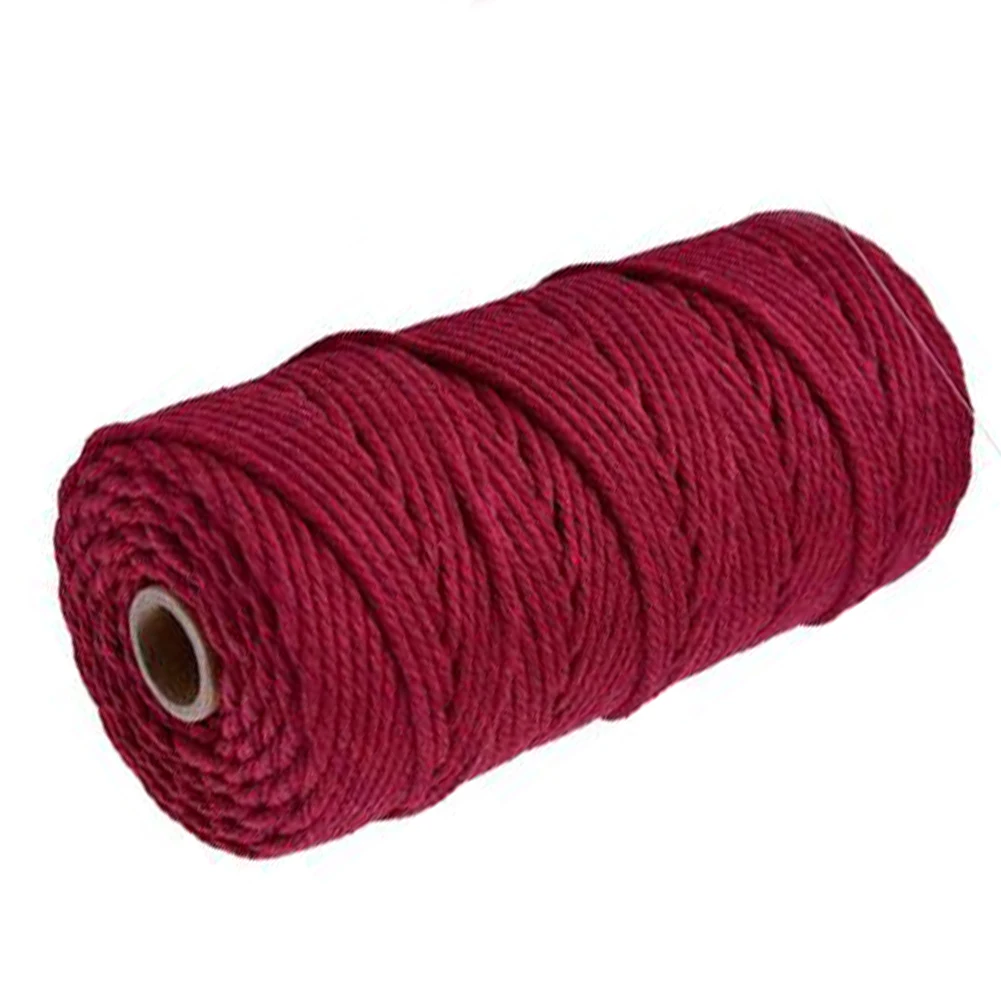 3mm 100% Cotton Macrame Cord Colorful Cord Rope Twisted Macrame String DIY Home Textile Wedding Decorative Tapestry Art 110yards 