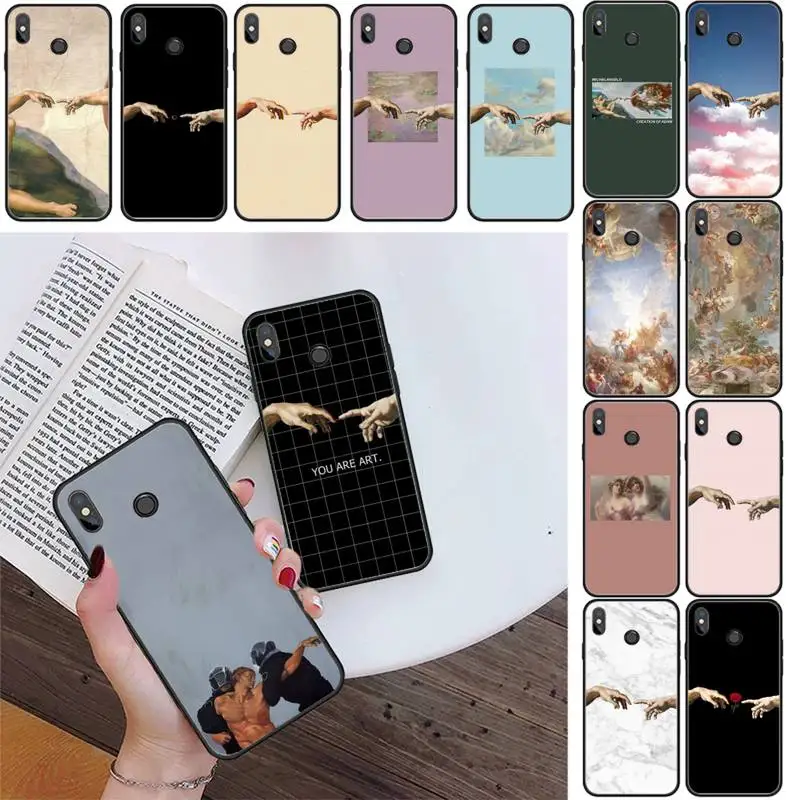 Xiaomi Redmi 4X 5Plus 6A 7 7A 8 8A Redmi Note 4 5 7 8 9 8T 8Pro 9Pro 용 아담 르네상스 페인팅 전화 케이스 제작