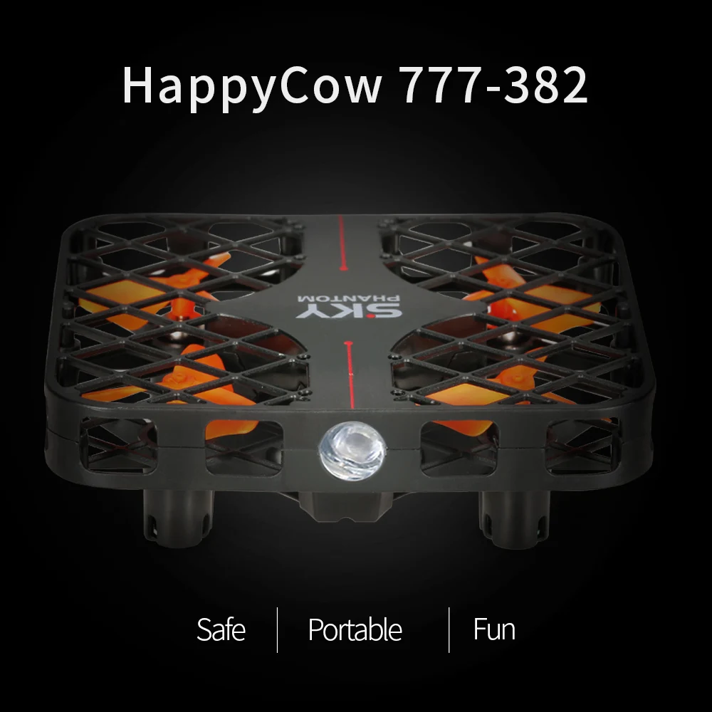 HappyCow 777-382 2,4G 4CH 6-Axis Gyro RC Quadcopter противоударное исполнение 3D флип Безголовый режим RTF D3 Drone FSWB ZLRC