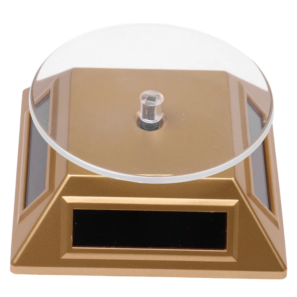 360° Rotating Display Stand Base Rotary Turntable - Solar/Battery Powered, 4 Colors 2 Types for Choose