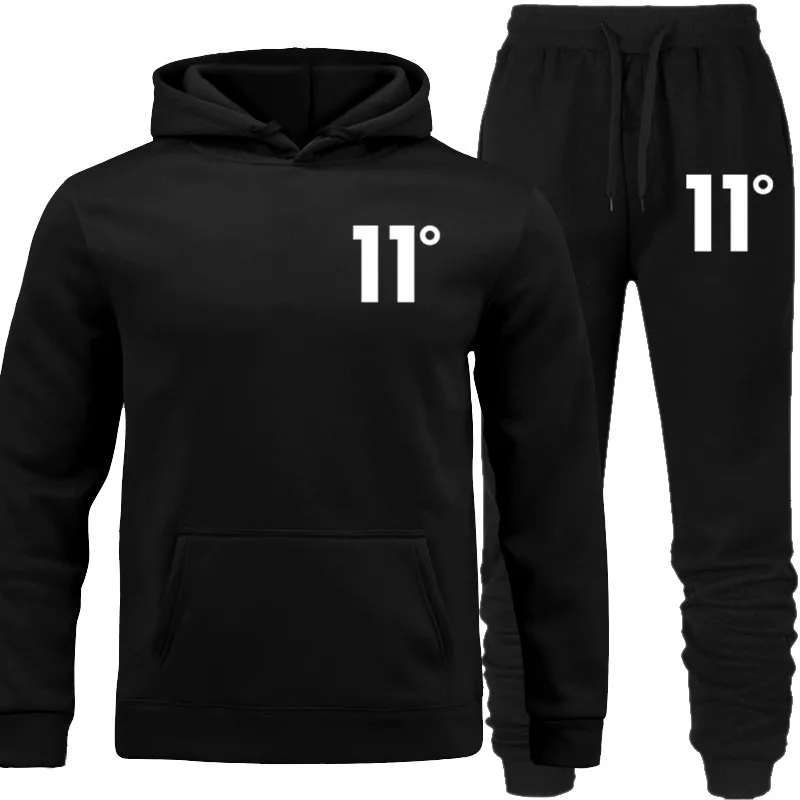 

2019 2 Pcs Set Tracksuits Men Polyester SweatshirtSporting Fleece Gyms Spring Jacket + Pants CasualMen's Sportswear Fitness
