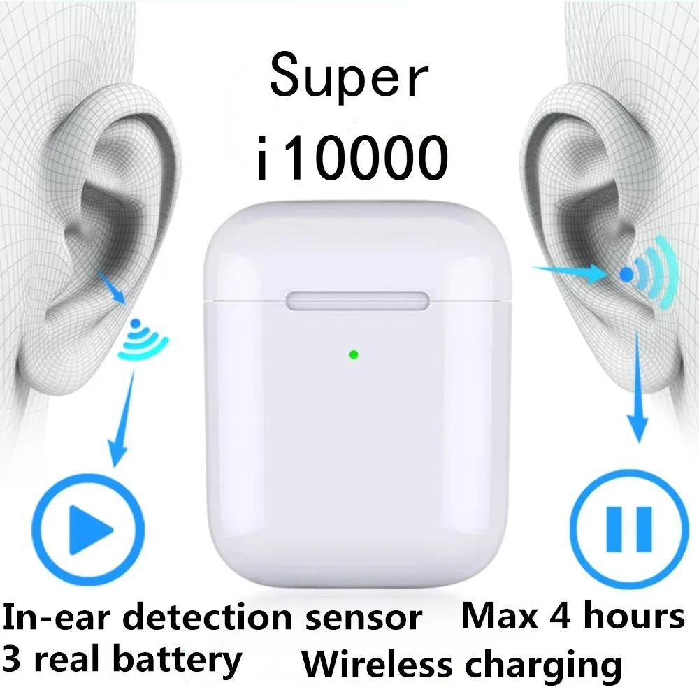 Оригинальные i10000 TWS Aire 2 реплики 1:1 Bluetooth наушники беспроводные наушники 5D Super Bass Наушники pk i30 i60 i80 i200 i500 tws