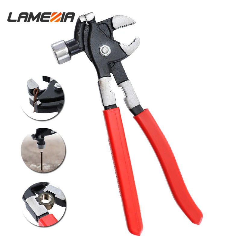 

LAMEZIA 5 In 1 Multifunctional Universal Hammer Pipe Pliers Wrench Household Hand Tools