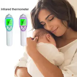 Инфракрасный цифровой Детский термометр бесконтактный лоб ухо жар тестер Триколор подсветка памяти функциональный Frared термометр