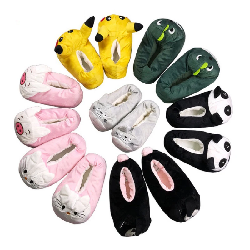 Suihyung/Детская Крытая обувь; зимняя теплая хлопковая обувь с изображением животных; милые плюшевые тапочки синего цвета с дельфинами; домашние тапочки на нескользящей подошве для мальчиков и девочек