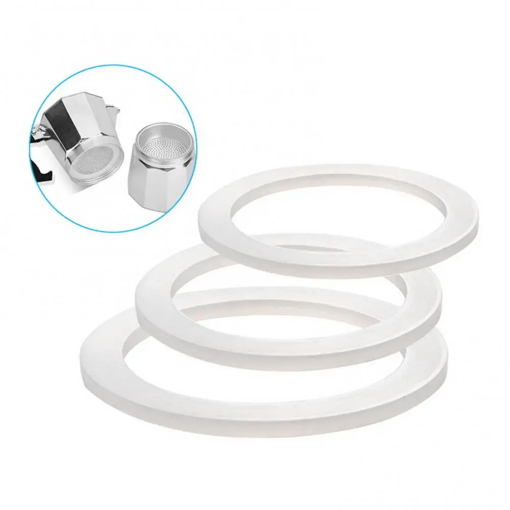 Silicone Seal Ring 2pcs Silicone Sealing Ring for Coffee Pots Spacer Washer Gasket Rings Replacement for Moka Pot Espresso Makers Accessories