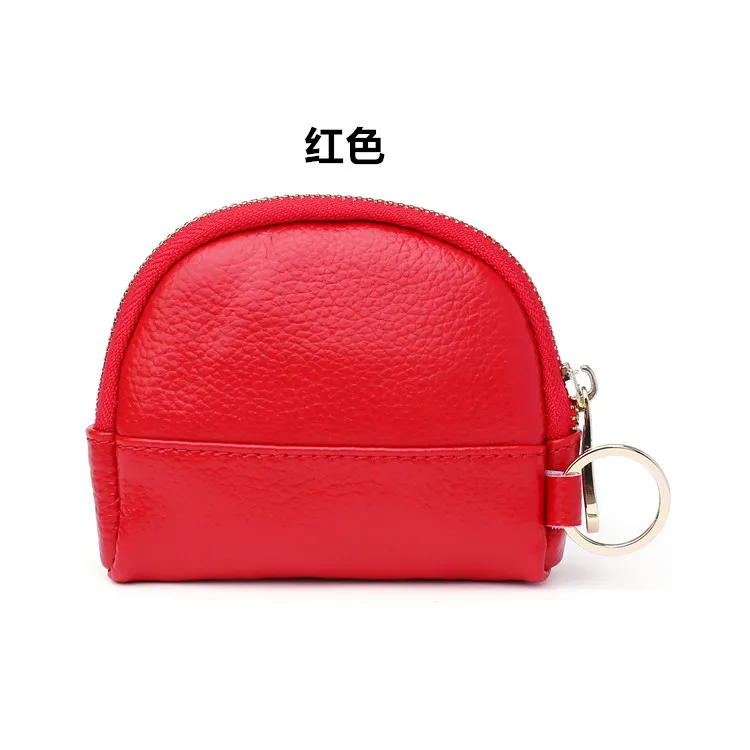 Amazon Hot Selling First Layer Genuine Leather Clutch Bag Women's Multi-functional Purse Creative Zipper Key Storgage Bag Wholes