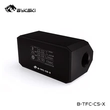 Bykski-medidor de flujo de refrigeración de agua líquida personalizado, pantalla Digital OLED en tiempo Real, alarma, B-TFC-CS-X multifunción