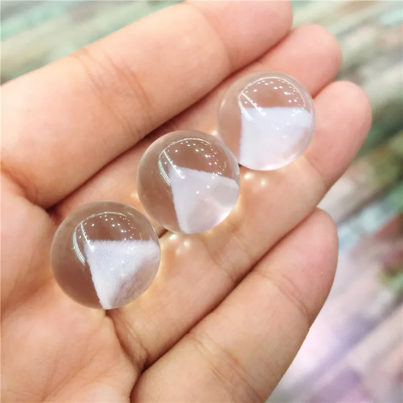 Новые поступления натуральный белый кристалл лазер lucky горные пики мяч DIY кулон ожерелье подарок 1 шт