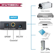 Digital to Analog Audio Converter Optical Fiber Toslink Coaxial Signal to RCA R/L Audio Decoder SPDIF ATV DAC Amplifier Adapter Digital to Analog Audio Converter Optical Fiber Toslink Coaxial Signal to RCA R/L Audio Decoder SPDIF ATV DAC Amplifier Adapter