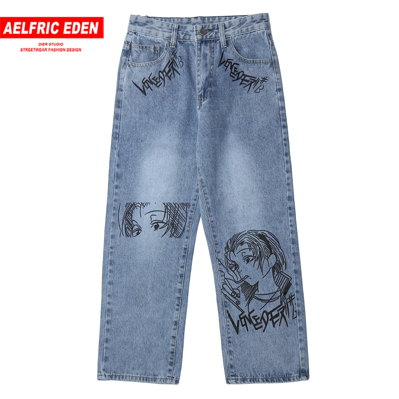 Aelfric Eden Hip Hop Jeans Male Streetwear 2020 Harajuku Comics Graffiti Denim Pants Oversized Loose Casual Joggers Men Trousers Aelfric Eden Hip Hop Jeans Male Streetwear 2020 Harajuku Comics Graffiti Denim Pants Oversized Loose Casual Joggers Men Trousers
