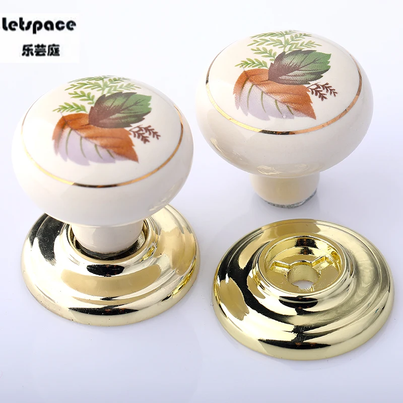 

2pcs drawer cupboard Cartoon Knob White ceramic kitchen Dresser cabinet Pull Modern fashion pumpkin porcelain furniture Handle