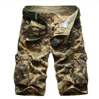 

New Cargo Shorts Men Top Design Camouflage Military Army Khaki Shorts Homme Summer Outwear Hip Hop Casual Cargo Camo Men Shorts