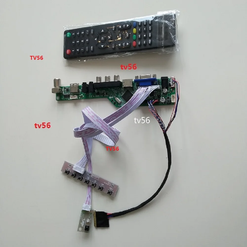 Комплект для B156XW02/LP156WH2 панель контроллера экрана драйвер платы ЖК-дисплей светодиодный 15," ТВ AV USB HDMI VGA пульт дистанционного управления 1366X768 40pin LVDS