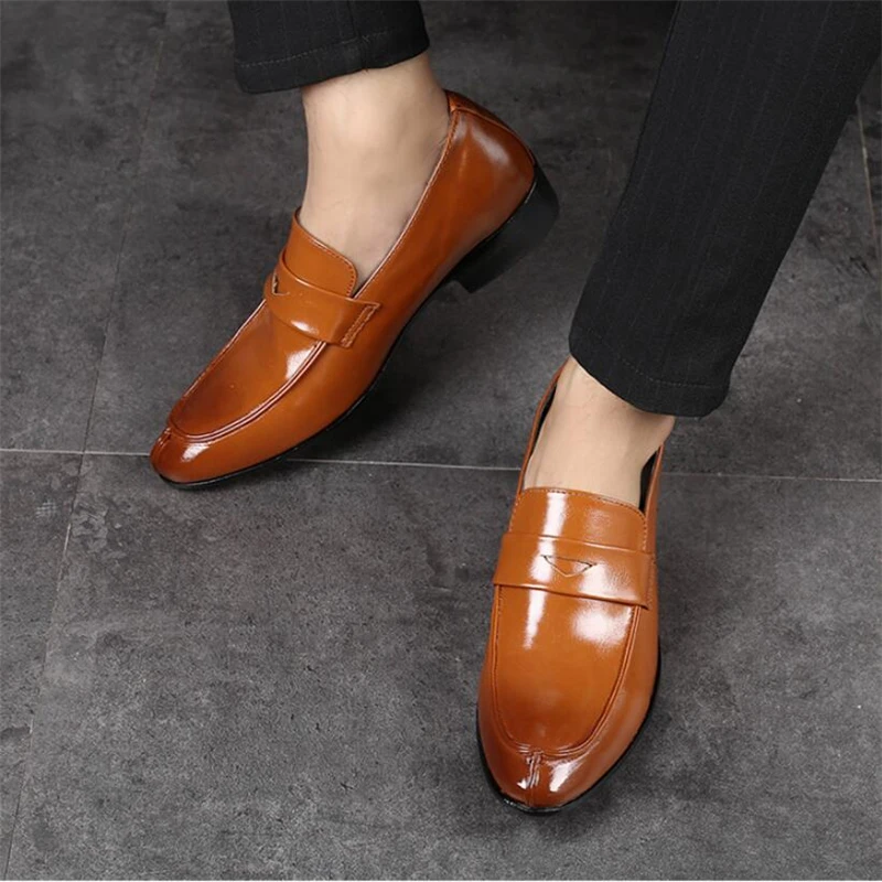 

Size 48 Loafers Dress Wedding Leather Shoes Classic Fashion Office Men Shoes Leather Oxford Mens Business Shoes Formal Vingate