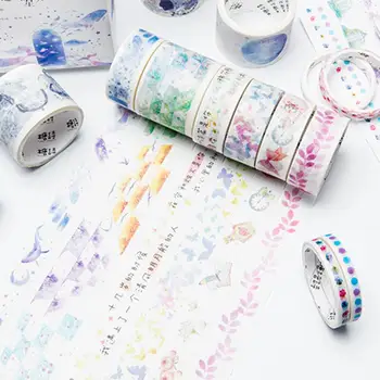 

8Pcs Cut Cartoon DIY Adhesive Masking Washi Tape Scrapbooking Diary Decoration