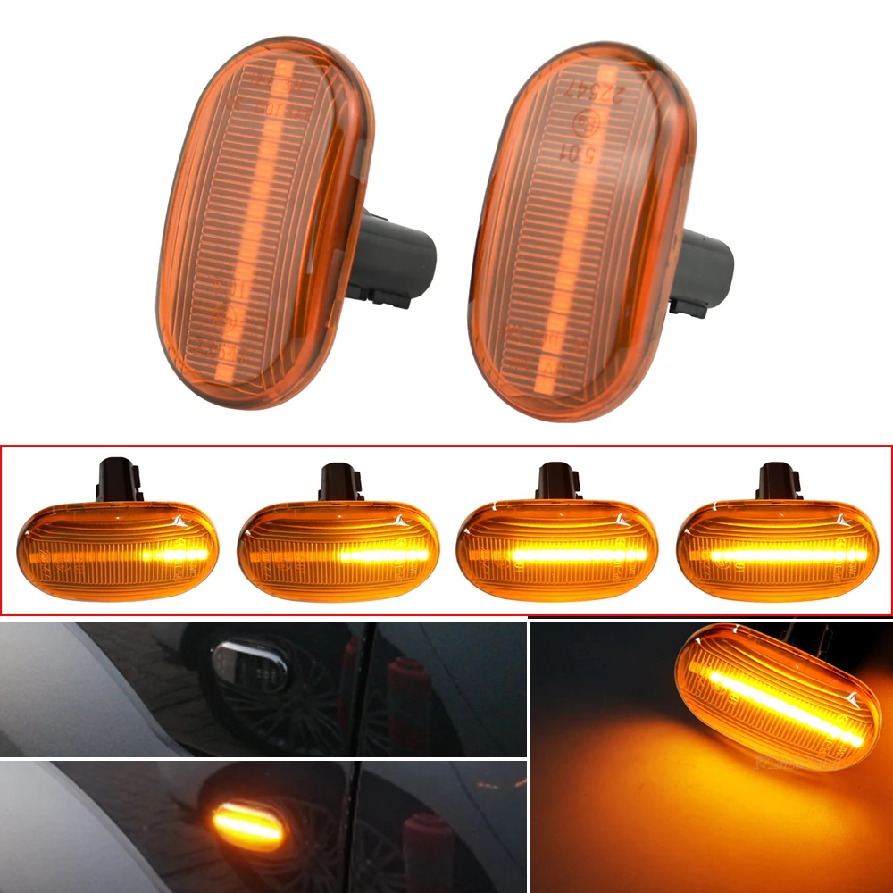 3/8.9 リアン様 2Pcs LED Dynamic Side Marker Lights Turn Signal Indicator
