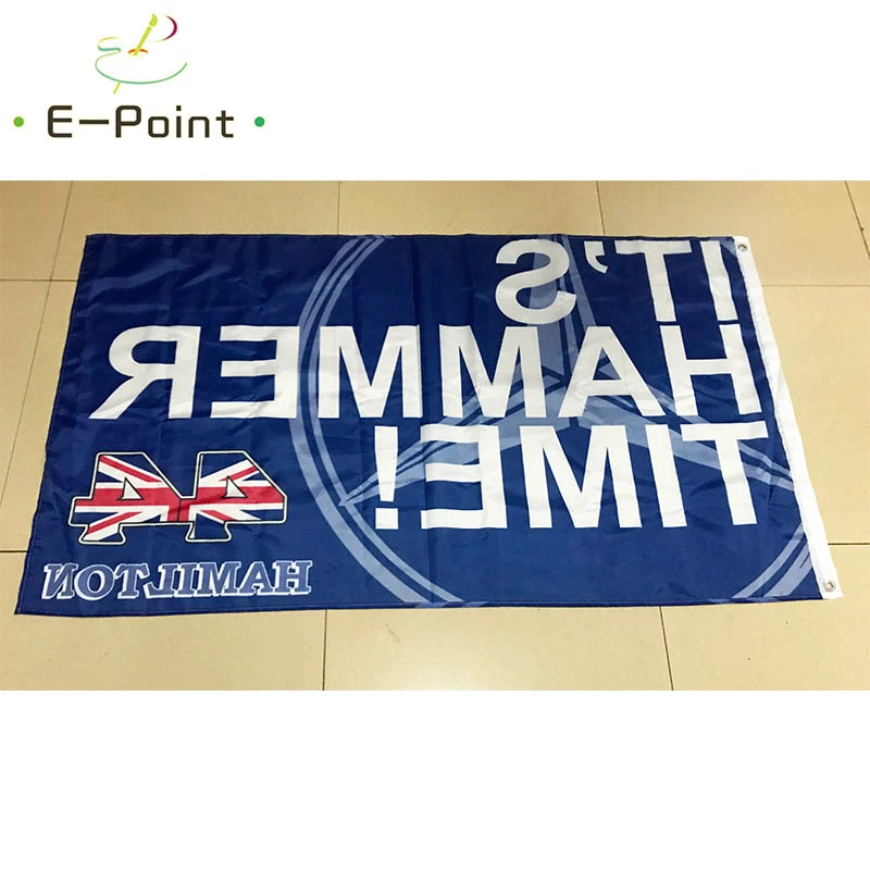 Lewis Hamilton It's Hammer Time Flag 2 фута* 3 фута(60*90 см) 3 фута* 5 футов(90*150 см) размер рождественские украшения для домашнего флага баннер подарки