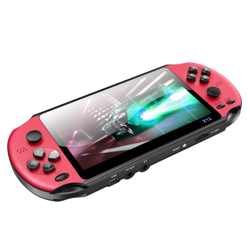 X7 Plus 5.1 inch Handheld Game Console 8GB Game Player Built-in 200 Games MP5 HD Video Kids Music LCD Rechargeable