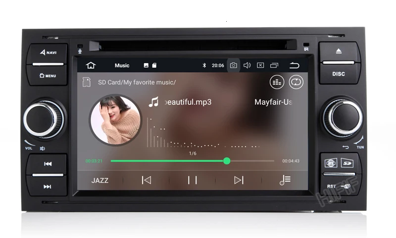 Top IPS Car Multimedia Player GPS Android 9 2 Din For Ford/Mondeo/Focus/Transit/C-MAX Auto Radio Bluetooth DVR Autoradio DSP DVD DVR 11