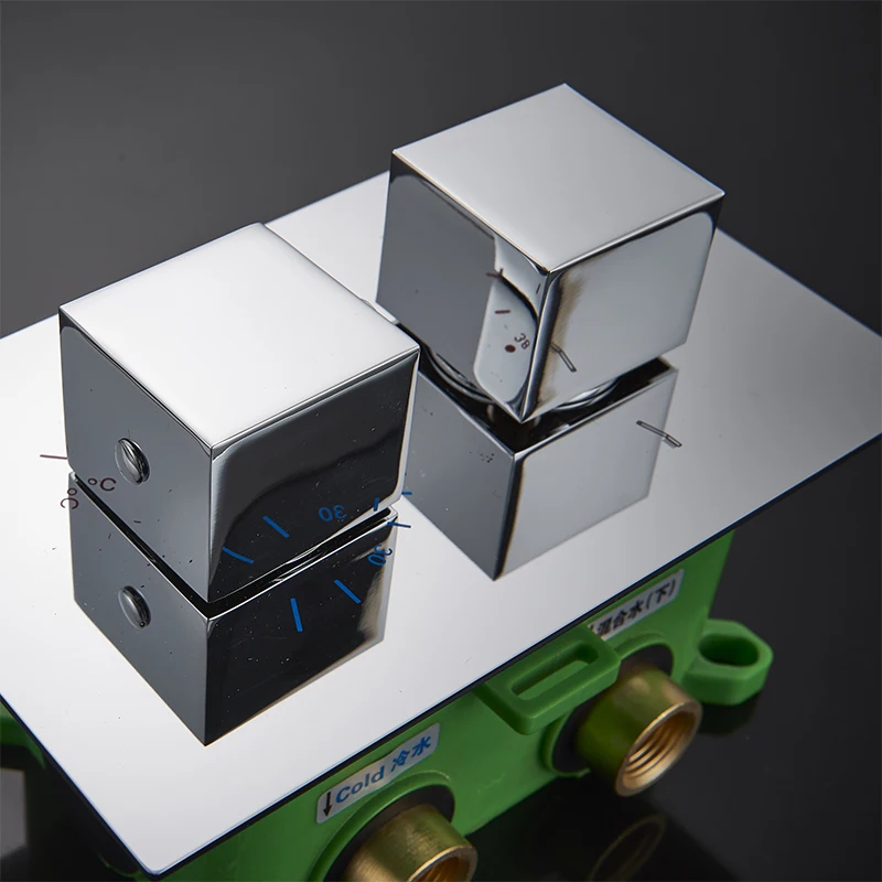 Thermostatics Embedded Box Faucet Cartridge Valve Triple Cartridge Faucet Valve 2 Way 3 Way Shower For Bath Shower