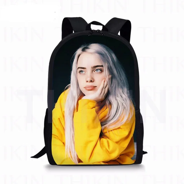 17 дюймов Billie Eilish принт школьные сумки для подростков крутая модная одежда для девочек 3 шт./компл. дети девочки школьные рюкзаки Повседневное Mochilas - Цвет: as pictures