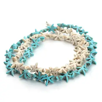 

Approx.30pcs/pack 1.3cm*1.3cm Starfish Loose Spacer Blue White Turquoises Beads Small Seed Beads DIY F1273C
